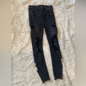 American eagle ripped black jeans